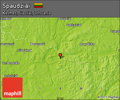 Physical Map of Spaudžiai