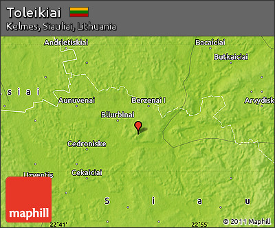 Physical Map of Toleikiai