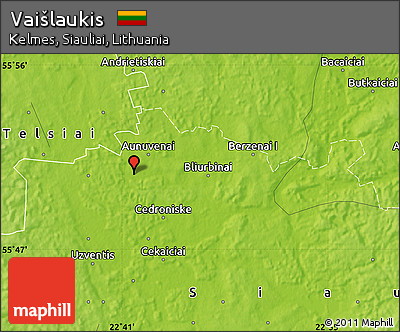 Physical Map of Vaišlaukis