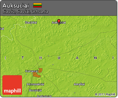 Physical Map of Auksučiai