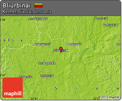 Physical Map of Bliurbinai