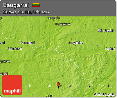 Physical Map of Gaugariai