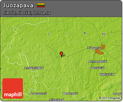 Physical Map of Juozapava