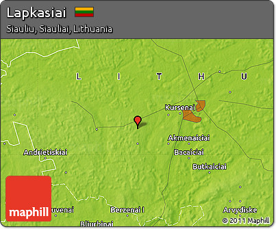 Physical Map of Lapkasiai