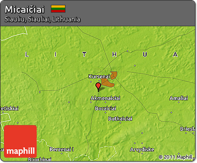 Physical Map of Micaičiai
