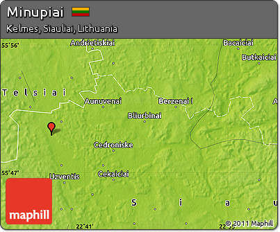 Physical Map of Minupiai