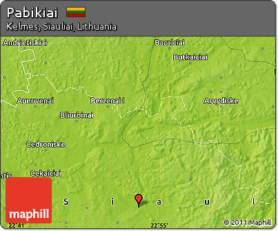 Physical Map of Pabikiai