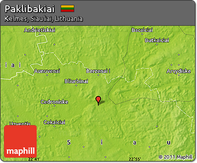 Physical Map of Paklibakiai