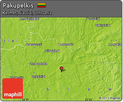 Physical Map of Pakupelkis