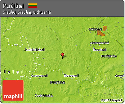 Physical Map of Pušiliai