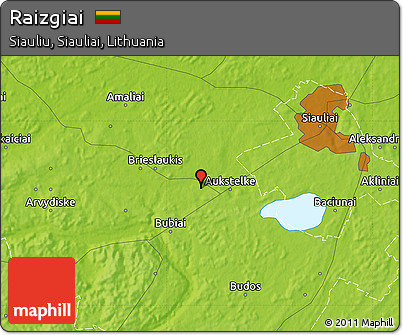 Physical Map of Raizgiai