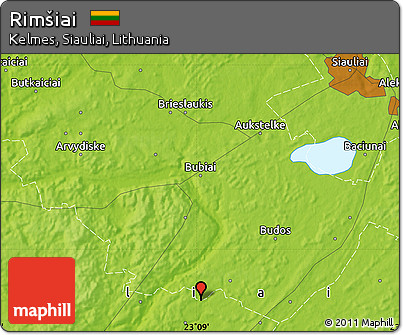 Physical Map of Rimšiai