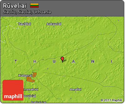 Physical Map of Rūveliai
