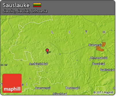 Physical Map of Sauslaukė