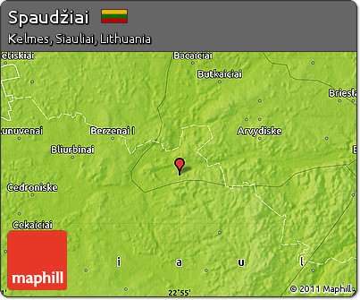 Physical Map of Spaudžiai