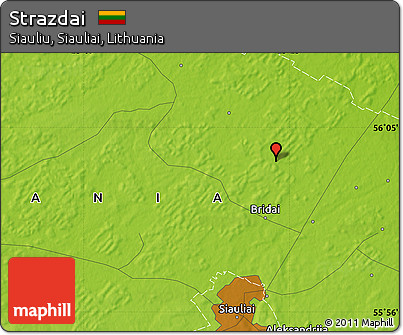 Physical Map of Strazdai
