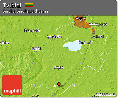 Physical Map of Tvibiai