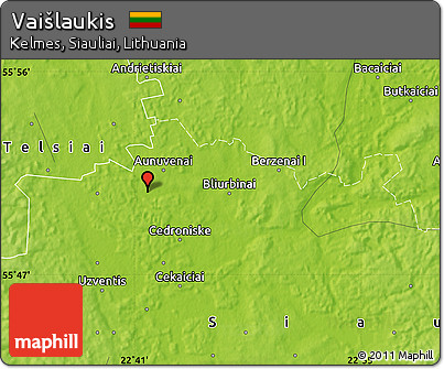 Physical Map of Vaišlaukis