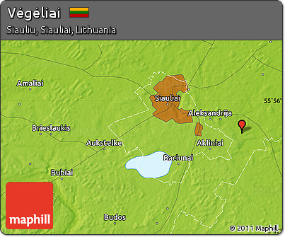 Physical Map of Vėgėliai