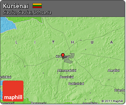 Political Map of Kuršėnai