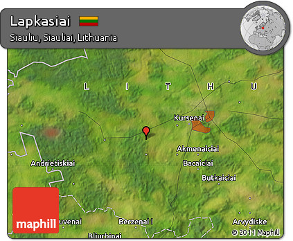 Satellite Map of Lapkasiai