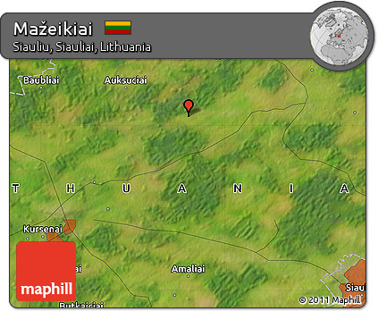 Satellite Map of Mažeikiai