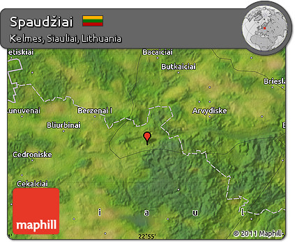 Satellite Map of Spaudžiai