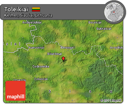 Satellite Map of Toleikiai