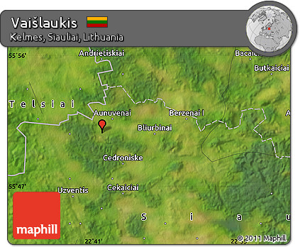 Satellite Map of Vaišlaukis