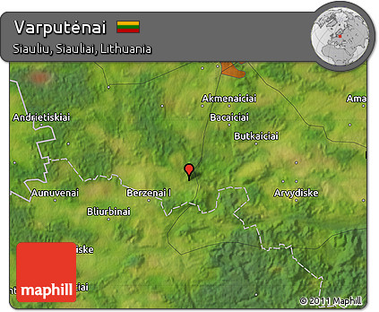 Satellite Map of Varputėnai