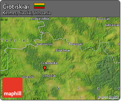 Satellite Map of Čiotiškiai