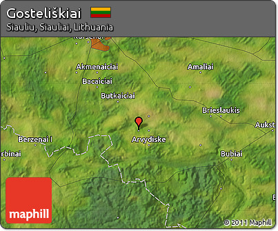 Satellite Map of Gosteliškiai