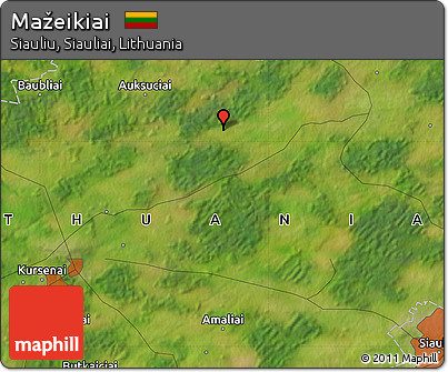 Satellite Map of Mažeikiai