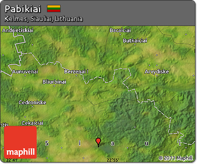 Satellite Map of Pabikiai