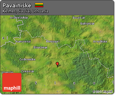 Satellite Map of Pavainiškė