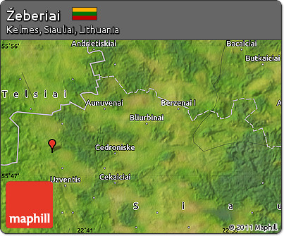 Satellite Map of Žeberiai
