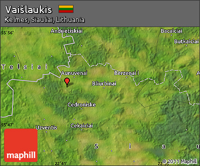 Satellite Map of Vaišlaukis
