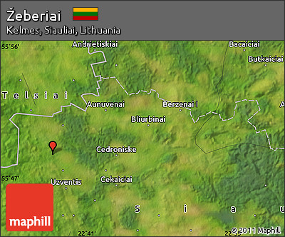 Satellite Map of Žeberiai