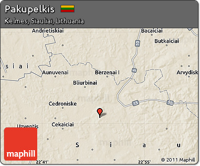 Shaded Relief Map of Pakupelkis