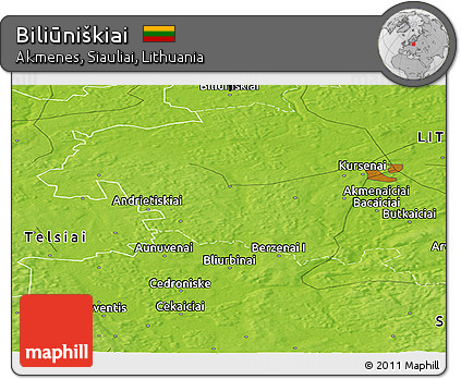 Physical Panoramic Map of Biliūniškiai