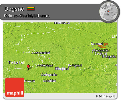 Physical Panoramic Map of Degsnė