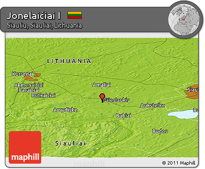 Physical Panoramic Map of Jonelaičiai I