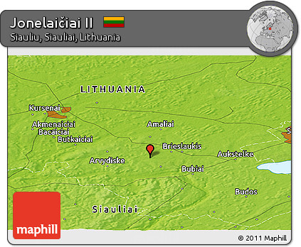Physical Panoramic Map of Jonelaičiai II