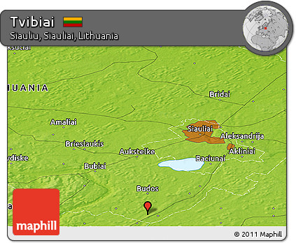 Physical Panoramic Map of Tvibiai
