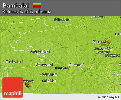 Physical Panoramic Map of Bambalai