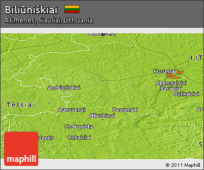 Physical Panoramic Map of Biliūniškiai