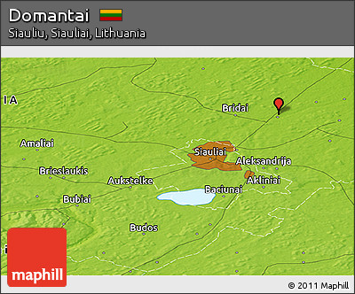 Physical Panoramic Map of Domantai