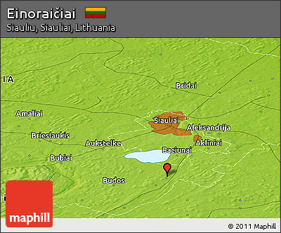 Physical Panoramic Map of Einoraičiai