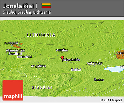 Physical Panoramic Map of Jonelaičiai I