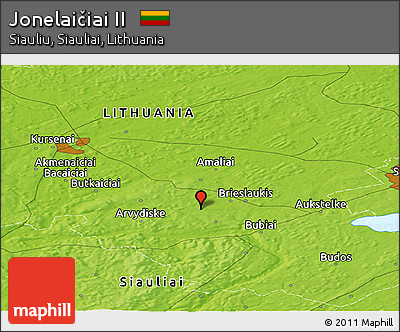 Physical Panoramic Map of Jonelaičiai II